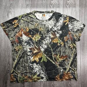 Russell Outdoors Mens 3XL Camo Pocket T-Shirt Mossy Oak Tree Short Sleeve Tee